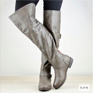 Over The Knee Stud Buckle Boots by Journey + Crew